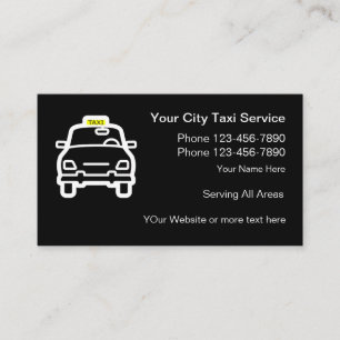 Einfacher Stadt-Taxi-Service Visitenkarte