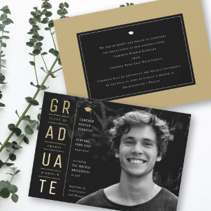 Einfacher Stapel GRADUIERT Minimalistisches Foto D Ankündigung