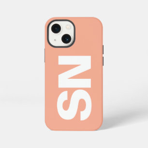 Einfacher stilvoller moderner Name Minimaler Pfirs iPhone 13 Mini Hülle