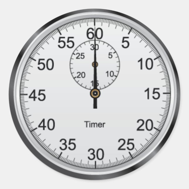 Einfacher Stopwatch Round Sticker (Vorderseite)