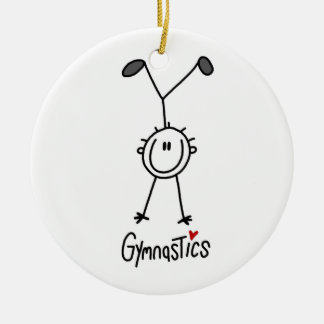 Einfacher StrichmännchenGymnast Keramikornament