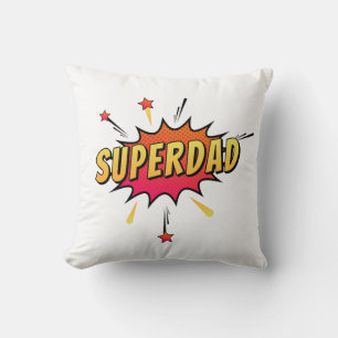 Einfacher Superdad Comic Retro Pop Art Kissenhül Kissen