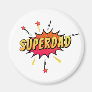 Einfacher Superdad Comic Retro Pop Art Magnet