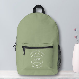 Einfacher Text für Logos Grün Bedruckter Rucksack