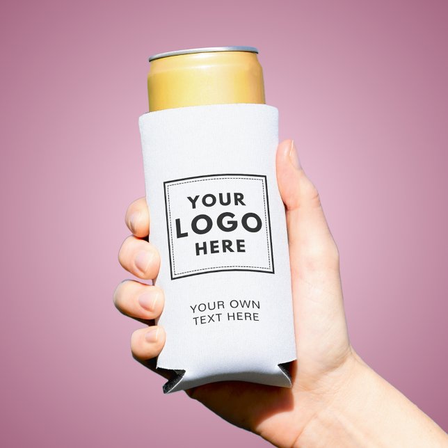 Einfacher Text für Logos Selters Dosenkühler (Simple & stylish..get your company branding on these custom logo can coolers. Perfect for business!)