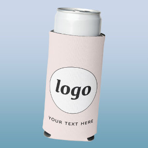 Einfacher Text für Logos Werbeaktion Rosa Rosa Selters Dosenkühler