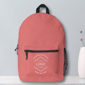 Einfacher Text für Logos Werbepink Bedruckter Rucksack