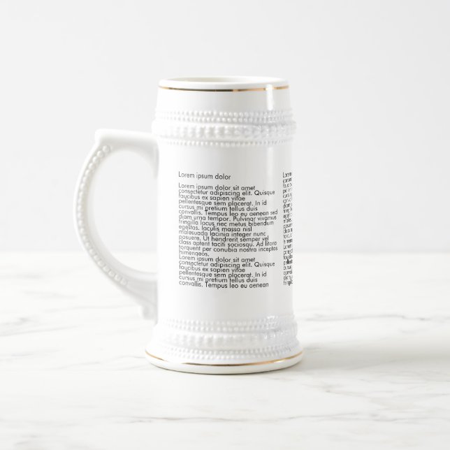 Einfacher Text in dreispaltigem Zeitungsartikel Bierglas (Links)