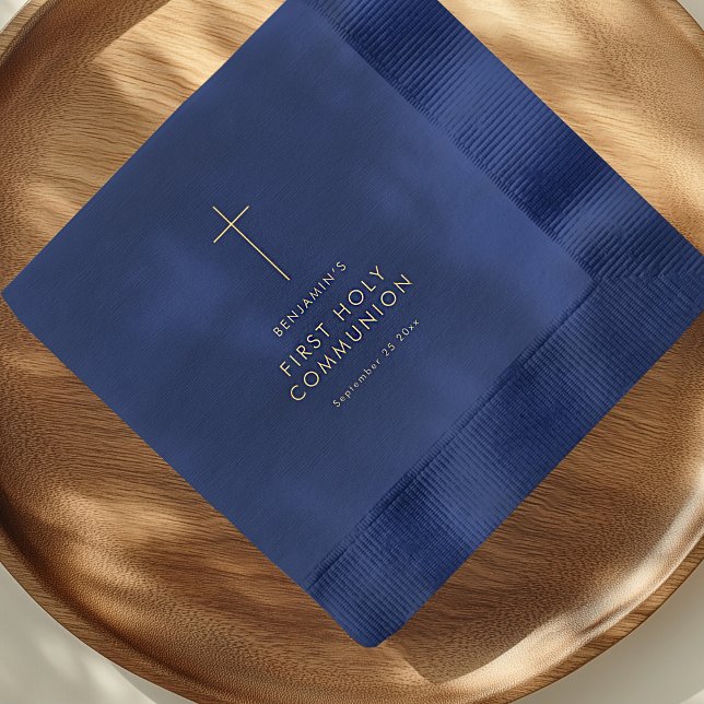 Einfacher Text Kreuz Erste Heilige Kommune Servietten Mit Folie (Von Creator hochgeladen)