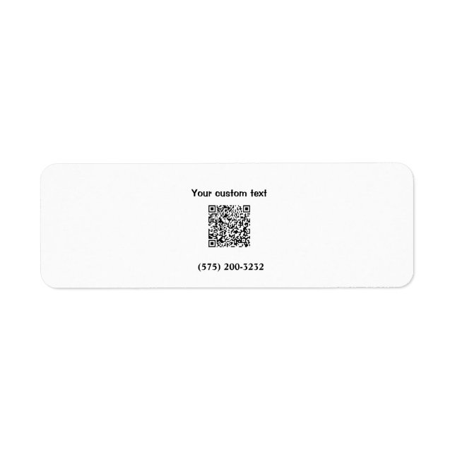 Einfacher Text mit einer Strichcode-Telefonnummer  (Vorne)