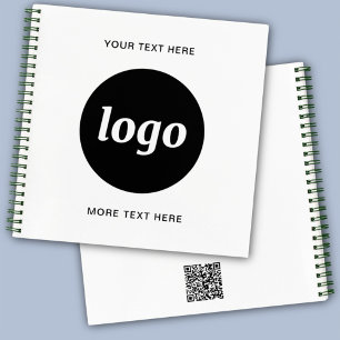 Einfacher Text QR Code Werbung Notizbuch