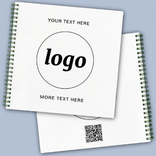 Einfacher Text QR Code Werbung Notizbuch