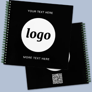 Einfacher Text QR Code Werbung Notizbuch