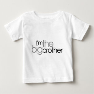 Einfacher Text-schwarzer und grauer großer Bruder Baby T-shirt