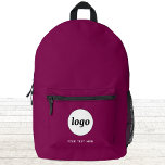Einfacher Text Werbung für Logos Magenta Rosa Bedruckter Rucksack<br><div class="desc">Fügen Sie Ihr eigenes Logo und Textauswahl zu diesem Design hinzu. Entfernen Sie den Text,  wenn Sie es vorziehen. Minimalistisch und beruflich. Ideal für ein Werbeprodukt für Ihre Kunden und Kunden. Weitere Versionen finden Sie in der Auflistung.</div>