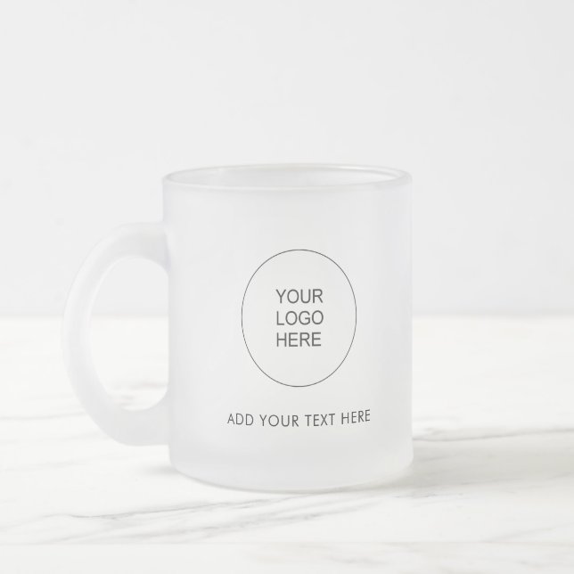 Einfacher Text zum Hinzufügen von Firmenlogo Mattglastasse (Links)