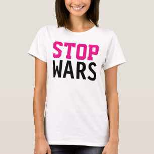 Einfacher Textentwurf "STOPP WARS" T-Shirt