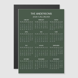 Einfacher und dennoch eleganter Kalender 2026 | Ma Magnetkarte