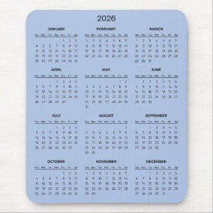 Einfacher und dennoch eleganter Kalender 2026   Ma Mousepad