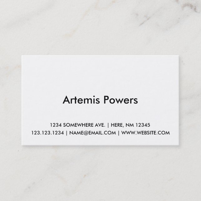 Einfacher Visitenkarteentwurf der Front nur Visitenkarte (Vorderseite)