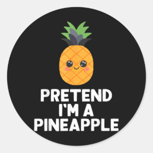 Einfacher vorgespielter Ananas-Kostüm Halloween Lu Runder Aufkleber