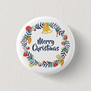 Einfacher Weihnachtsblumenregen  Button