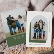 Einfacher Weihnachtsbogen | Modernes Zwei-Foto