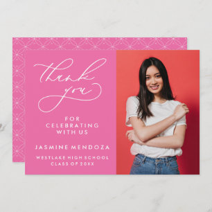 EINFACHER WHIMSICAL CALLIGRAPHY ABSCHLUSS DANKEN DANKESKARTE