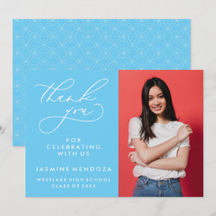 EINFACHER WHIMSICAL CALLIGRAPHY ABSCHLUSS DANKEN DANKESKARTE