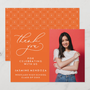 EINFACHER WHIMSICAL CALLIGRAPHY ABSCHLUSS DANKEN DANKESKARTE