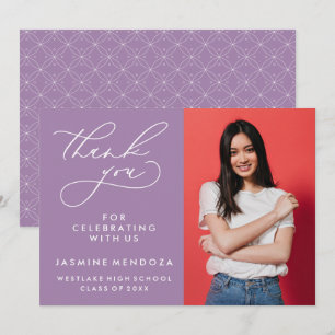 EINFACHER WHIMSICAL CALLIGRAPHY ABSCHLUSS DANKEN DANKESKARTE