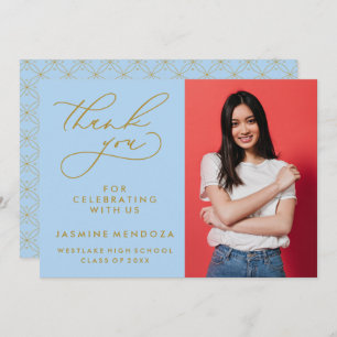 EINFACHER WHIMSICAL CALLIGRAPHY ABSCHLUSS DANKEN DANKESKARTE