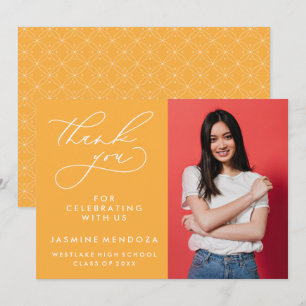 EINFACHER WHIMSICAL CALLIGRAPHY ABSCHLUSS DANKEN DANKESKARTE