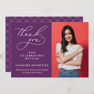 EINFACHER WHIMSICAL CALLIGRAPHY ABSCHLUSS DANKEN DANKESKARTE