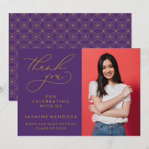 EINFACHER WHIMSICAL CALLIGRAPHY ABSCHLUSS DANKEN DANKESKARTE