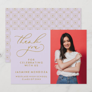 EINFACHER WHIMSICAL CALLIGRAPHY ABSCHLUSS DANKEN DANKESKARTE