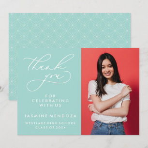 EINFACHER WHIMSICAL CALLIGRAPHY ABSCHLUSS DANKEN DANKESKARTE