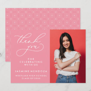 EINFACHER WHIMSICAL CALLIGRAPHY ABSCHLUSS DANKEN DANKESKARTE