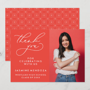 EINFACHER WHIMSICAL CALLIGRAPHY ABSCHLUSS DANKEN DANKESKARTE