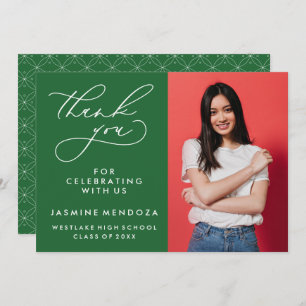 EINFACHER WHIMSICAL CALLIGRAPHY ABSCHLUSS DANKEN DANKESKARTE