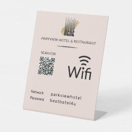 Einfacher WiFi-Netzwerkkennwort QR-Code Logo-Blend Sockelschild