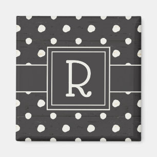 Einfacher Zeichen-Schritt einer des Monogramm- Magnet