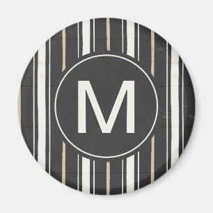 Einfacher Zeichen-Schritt zwei des Monogramm-  Magnet