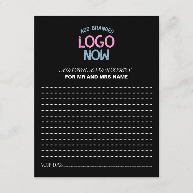 EINFACHER ZEITGENÖSSISCHER, SCHWARZER KUNDE HINWEISKARTE (Vorderseite)