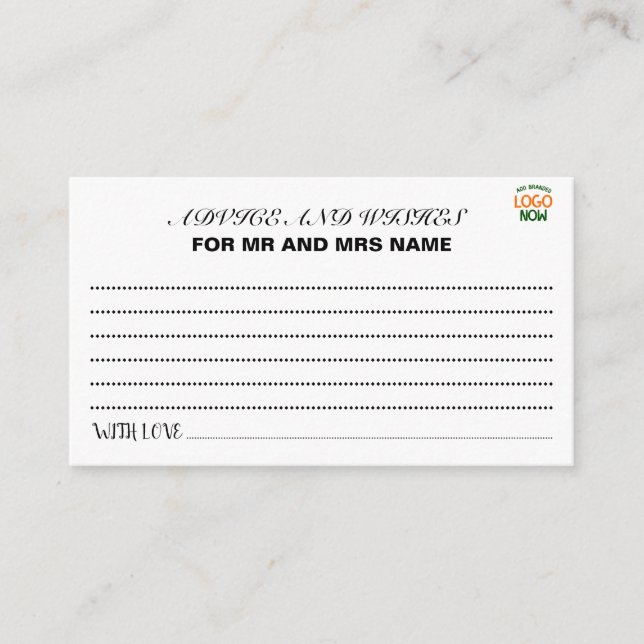 EINFACHER ZEITGENÖSSISCHER, WEISSER, SCHNELLER KUN HINWEISKARTE (Vorderseite)