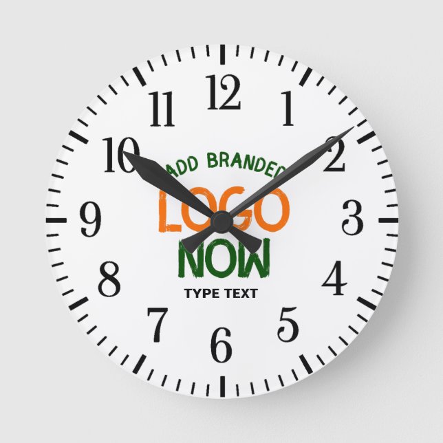 EINFACHER ZEITGENÖSSISCHER, WEISSER, SCHNELLER KUN RUNDE WANDUHR (Vorderseite)