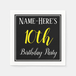 Einfaches, 10. Geburtstags-Party mit individuellem Serviette