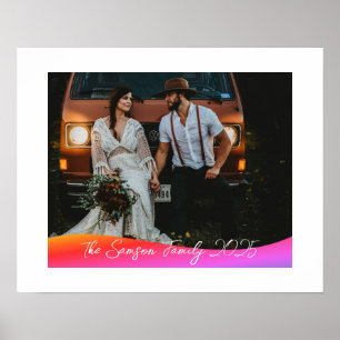 Einfaches 1-Foto-Vollformat - Skripttext-Overlay Poster
