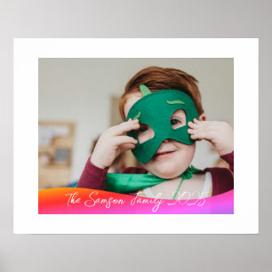 Einfaches 1-Foto-Vollformat - Skripttext-Overlay Poster