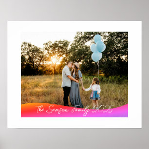 Einfaches 1-Foto-Vollformat - Skripttext-Overlay Poster